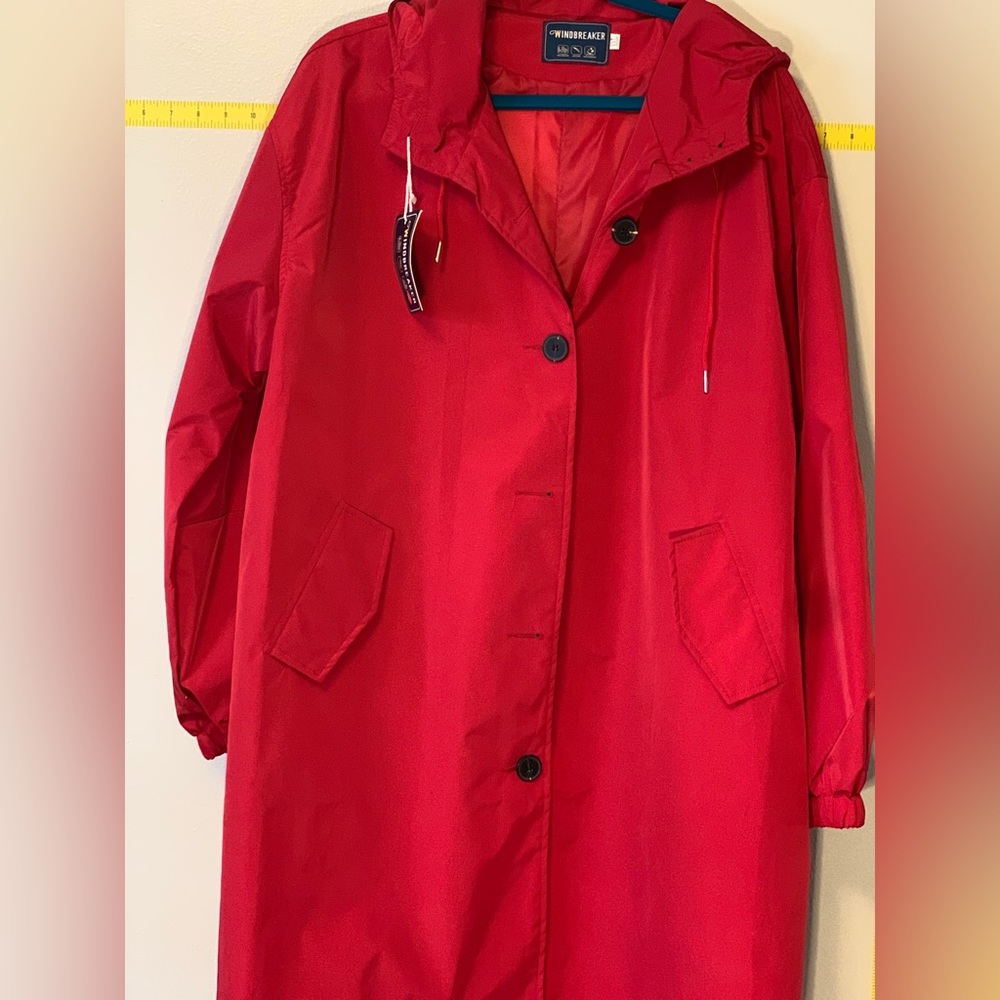 NWT Red Windbreaker raincoat XXL
